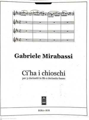 Ci'ha i chioschi, para 3 clarinetes en Bb y clarinete bajo