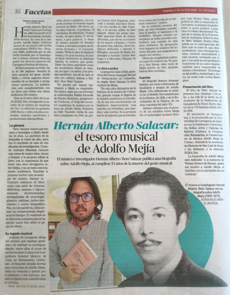 publicación en periodico "facetas"